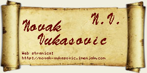 Novak Vukasović vizit kartica